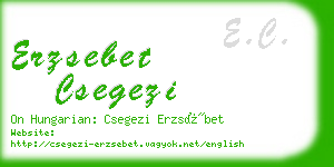 erzsebet csegezi business card